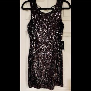 Express sequin dress black